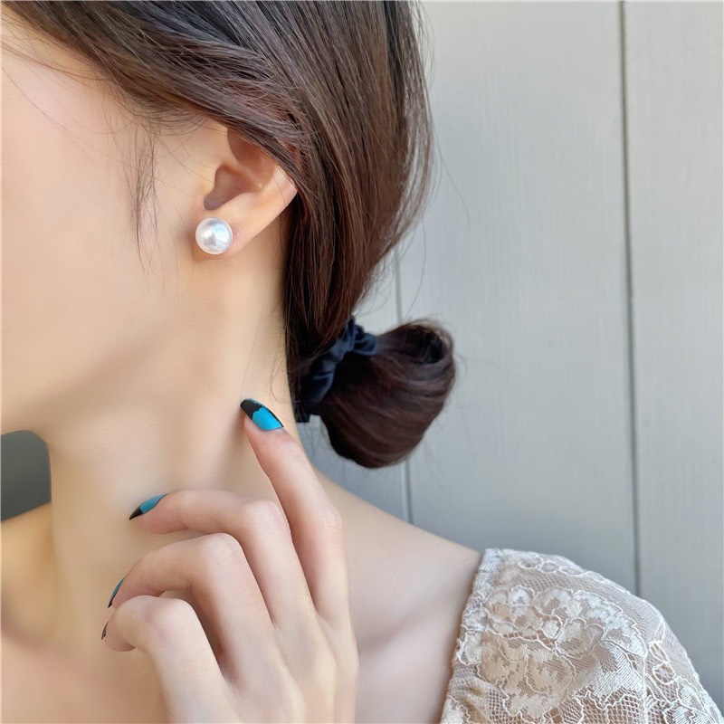 Khuyên tai ngọc nụ to K435 Mayconner