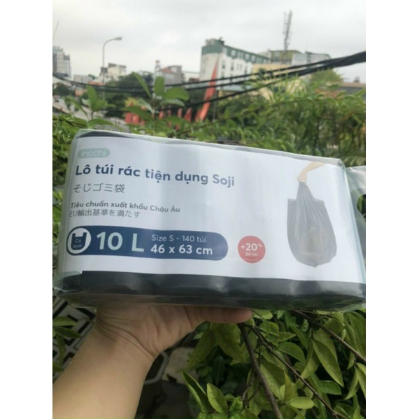 Sét 4 Cuộn Túi Đựng Rác Tự Phân Hủy Soji Inochi 10 lít, 25 lít, 50 lít