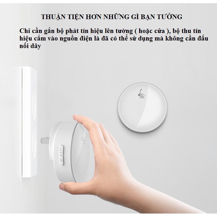 Chuông cửa không dây, không dùng pin Linbell G3