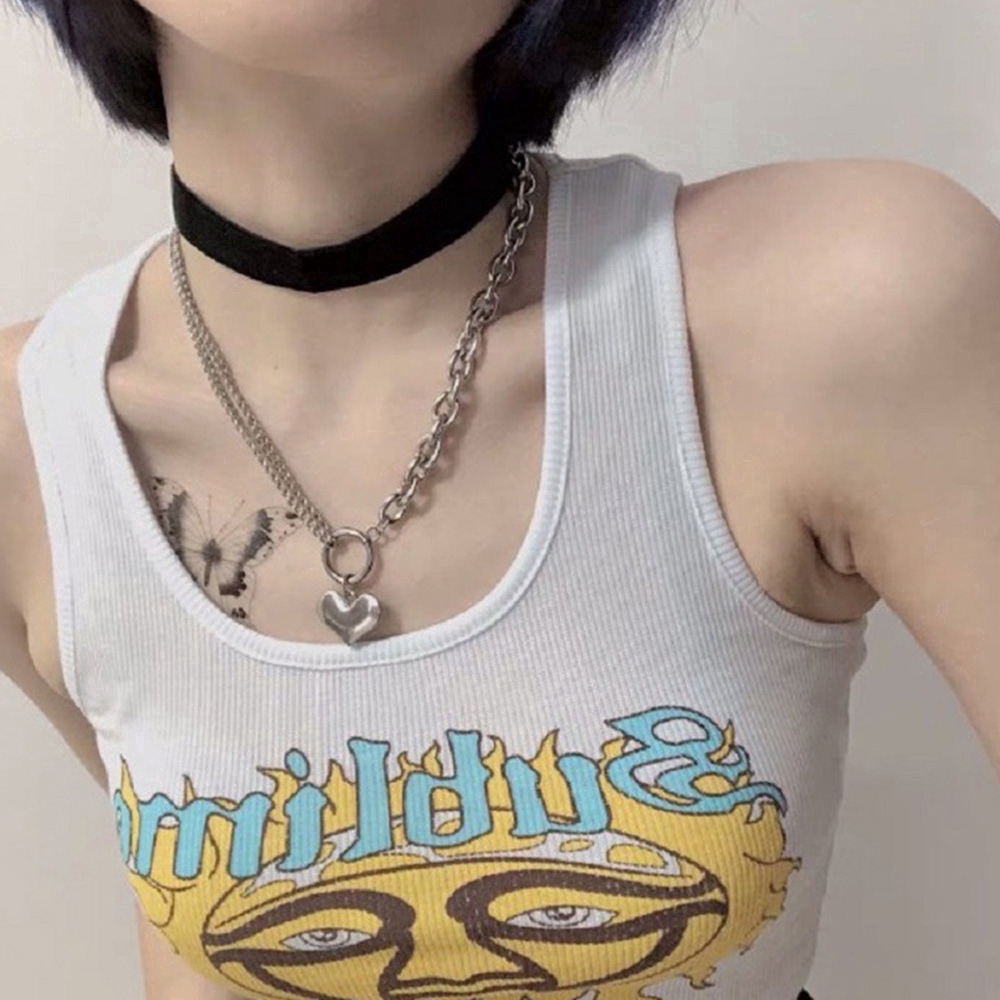 Dây Chuyền Hợp Kim Mặt Hình Trái Tim Xinh Xắn Cho Nữ COD