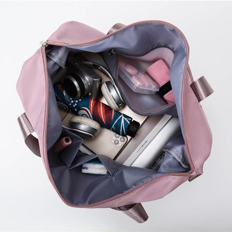 Túi xách đeo vai đựng đồ tập gym/ yoga sức chứa lớn màu trơn chống thấm nước thời trang cho nữ