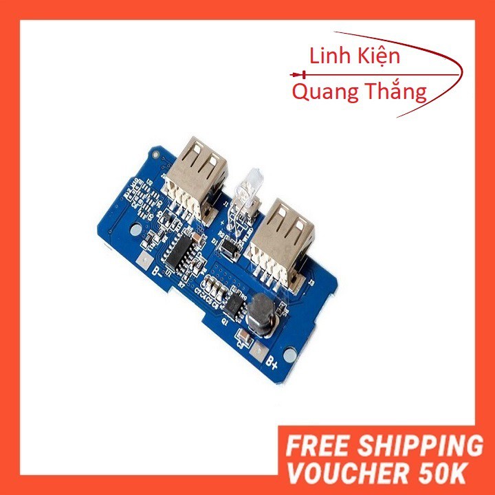 sạc dự phòng 5v-2a 2 cổng usb-linhkiendientubk