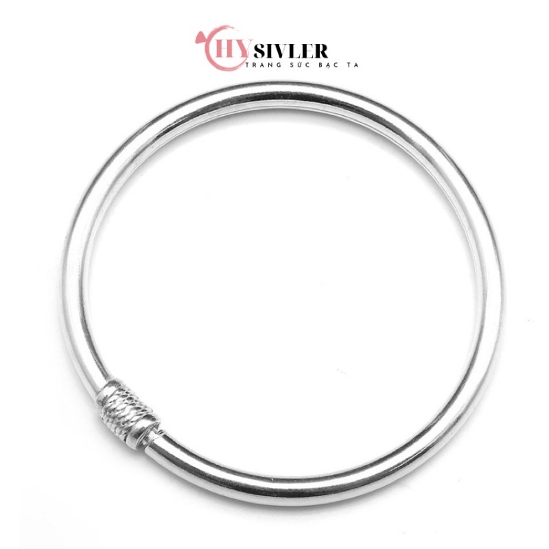 Kiềng tay bạc ta dày dặn cho mẹ và bé vòng tay cứng cho nữ và trẻ em đủ size lắc tay bạc thật