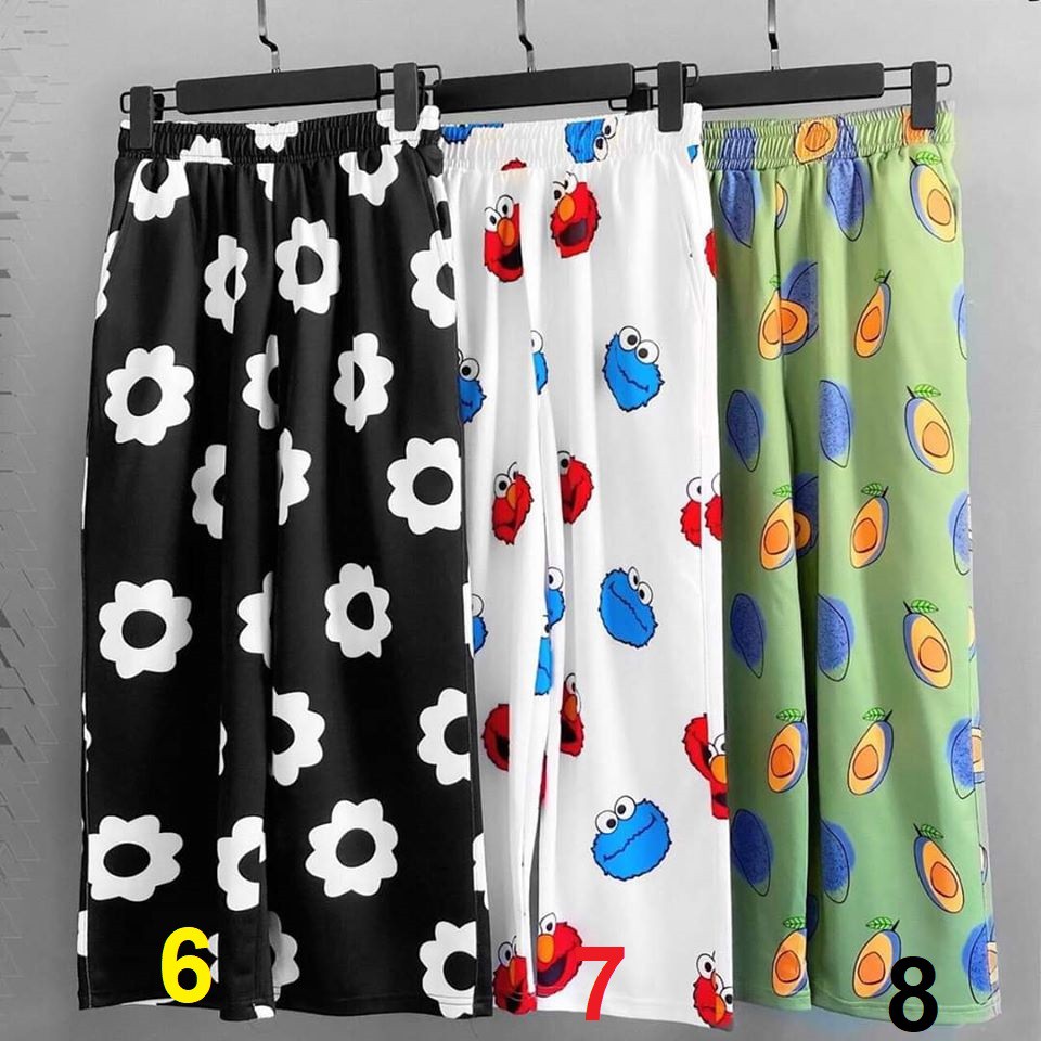 Quần dài hoạt hình cartoon Perry Seasame hoa cúc pant unisex | WebRaoVat - webraovat.net.vn