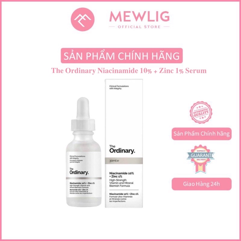 Serum The Ordinary Niacinamide 10% + Zinc 1% Mờ Thâm Mụn, Sáng Da
