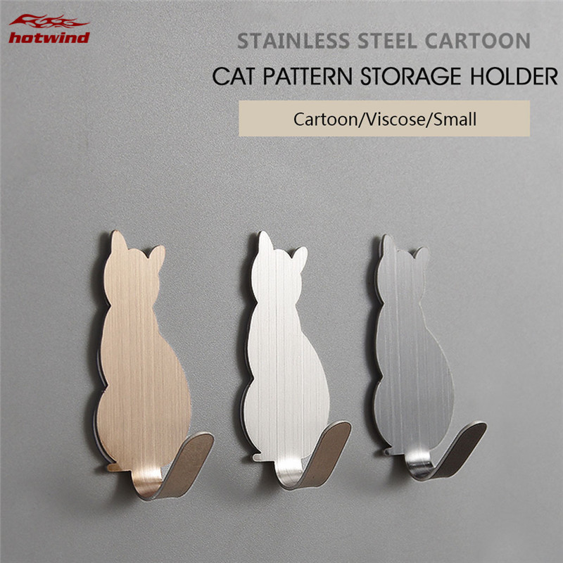 Móc Treo Đồ Gắn Tường Hình Mèo Xinh Xắn