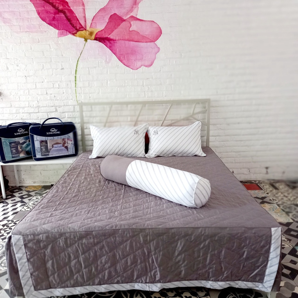 Bộ chăn ga gối cao cấp Sông Hồng UC21 006