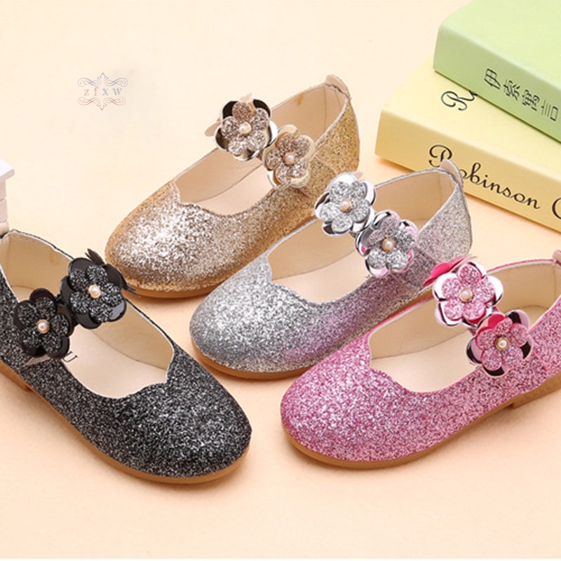 Giày sandal tập nhảy đính sequin lấp lánh xinh xắn dành cho bé gái