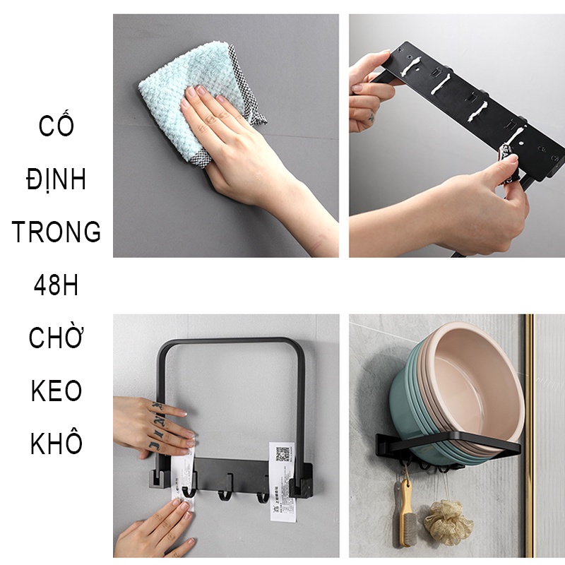 Giá treo thau chậu, giá để đồ đa năng dán tường tiện lợi