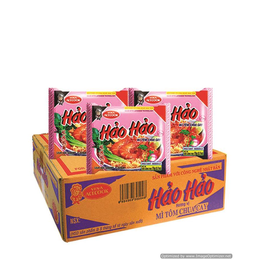 Thùng mì tôm hảo hảo 30 gói x 75g