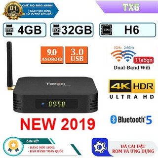 Android tv box tx6 dual wifi ram 4g rom 32g có bluetooth