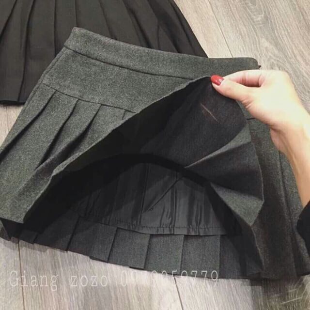 Combo chân váy xếp li và quần 3d
