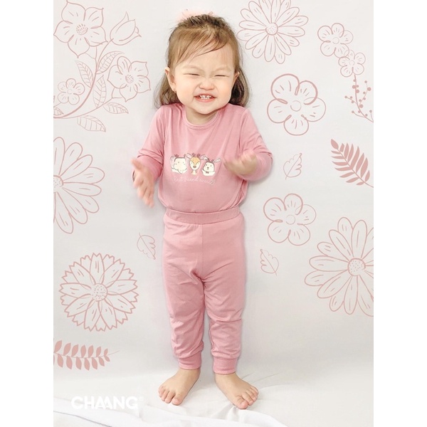 Chaang Bộ dài cúc vai Jungle nhiều màu cho bé AW2021D15