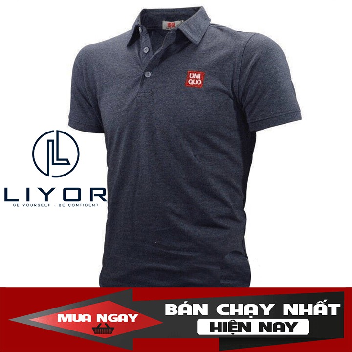Áo thun nam polo có cổ trơn thiết kế đơn giản cao cấp phông suông Liyor- BATCS4003