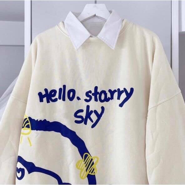 Áo Nỉ Sweater Gấu Hello Siêu Xinh Áo Nỉ Dáng Rộng Hot Hit | BigBuy360 - bigbuy360.vn
