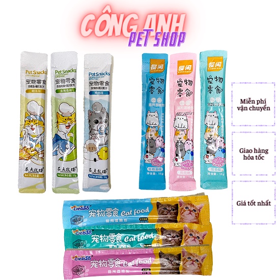 [Mã PET50K giảm Giảm 10% - Tối đa 50K đơn từ 250K] Súp thưởng cho mèo 15g/thanh - bù nước, hỗ trợ tiêu hóa tốt