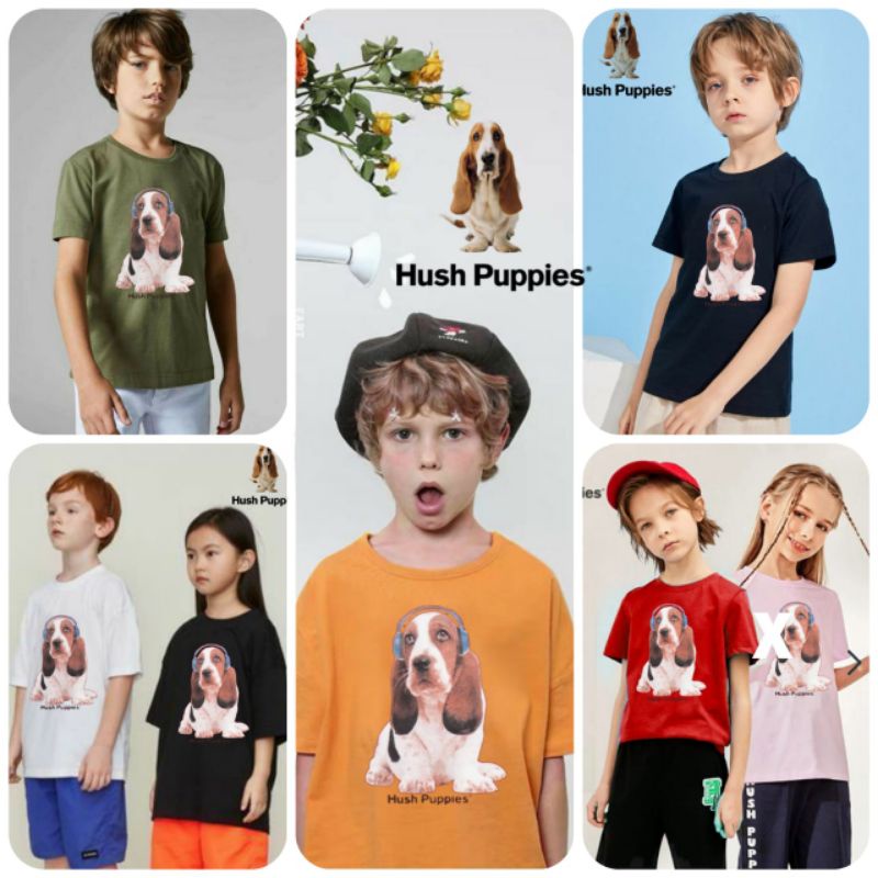 Áo Phông Dành Cho Thanh Thiếu Niên 6-17 Tuổi Chó Con HUSH
