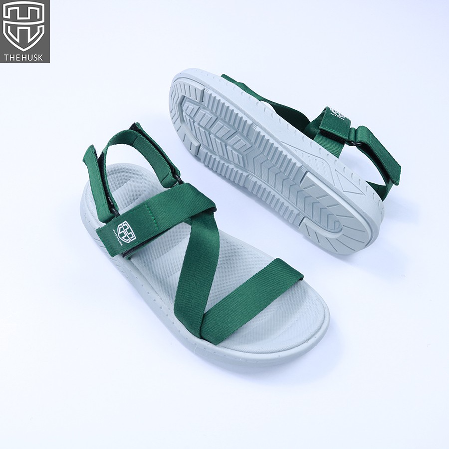 Giày Sandals Unisex HuuCuong & TheHusk Quai Xanh Đế Trắng ngâm - TH3