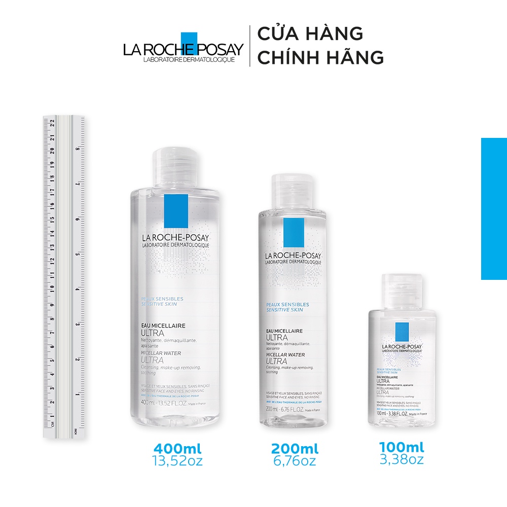 Nước tẩy trang và làm sạch sâu cho da nhạy cảm La Roche-Posay Micellar Water Ultra Sensitive Skin 100ml