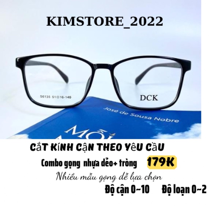 (TẶNG HỘP)Gọng kính cận có độ sẵn cắt theo yêu cầu- GỌNG NHỰA DẺO NAM NỮ