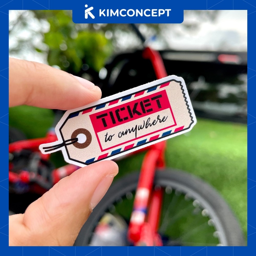 Sticker dán Chiếc vé du lịch
