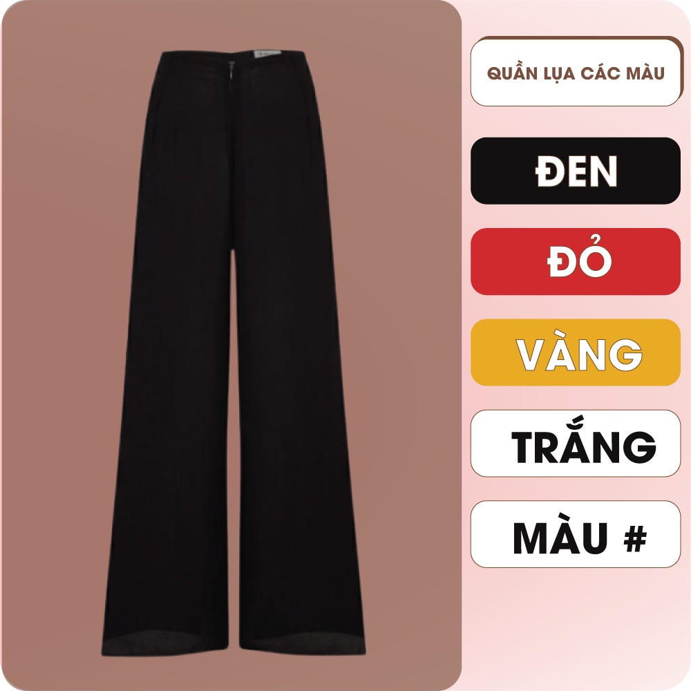 Quần lụa Mỹ mặc áo dài mềm mịn, dày dặn