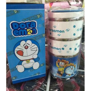 Camen giữ nhiệt 3 tầng Hello Kitty & Doremon