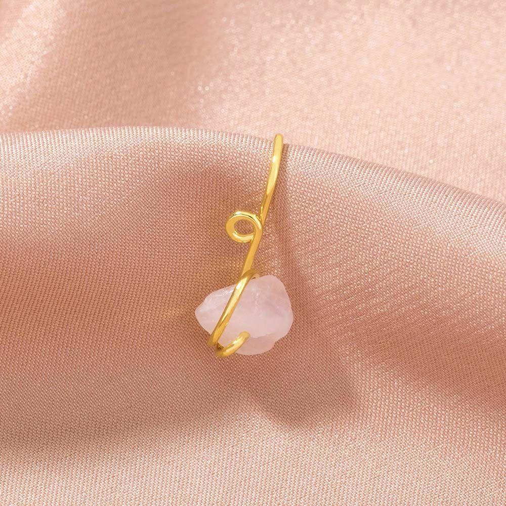 VANES1 Khuyên Mũi Giả Xỏ Một Bên Mũi Màu Sắc Tinh Tế Phong Cách Punk