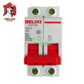 Aptomat 2 pha 63a delixi dz47s-c63