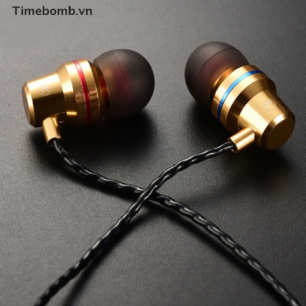 (time) Tai Nghe Nhét Tai Âm Thanh Bass Giảm Tiếng Ồn