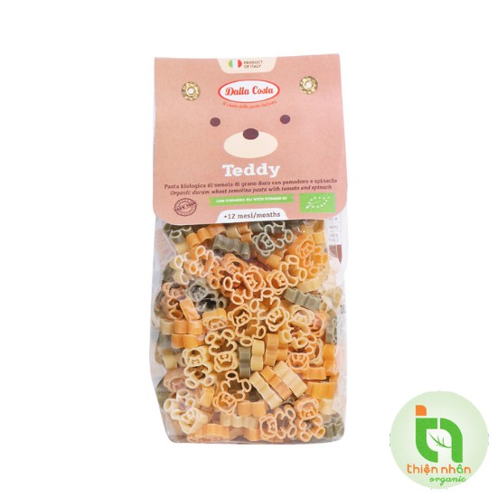 Nui rau củ hữu cơ hình gấu Teddy 200g Dalla Costa