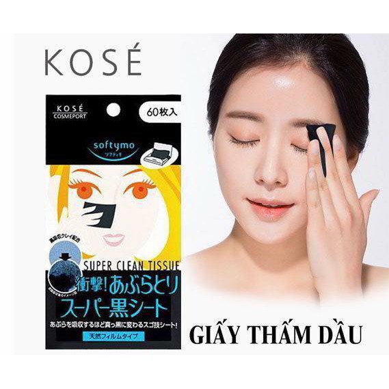 GIẤY THẤM DẦU KOSE SOFTYMO THAN HOẠT TÍNH