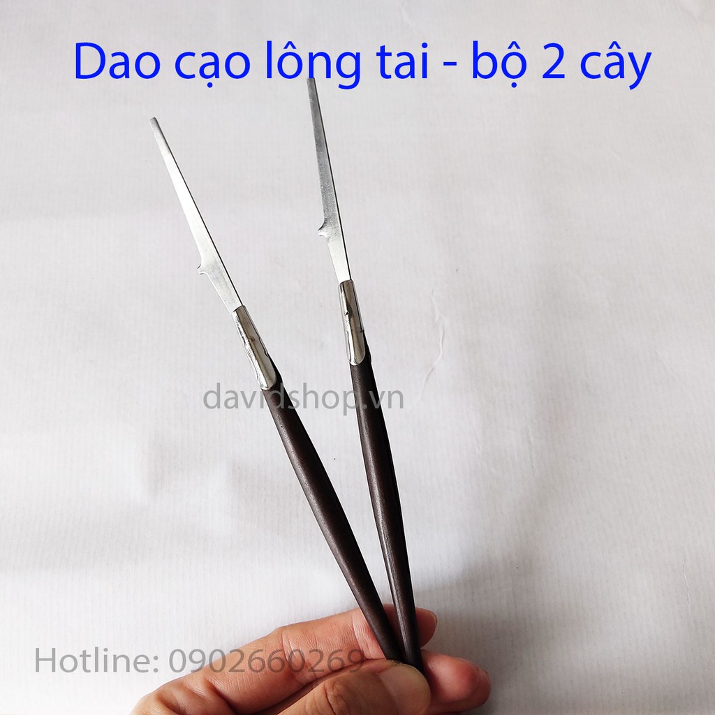 Dụng cụ lấy ráy tai Combo 2 dao cạo lông tai