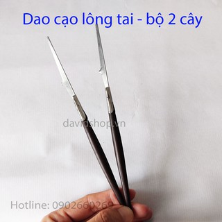 Dụng cụ lấy ráy tai Combo 2 dao cạo lông tai