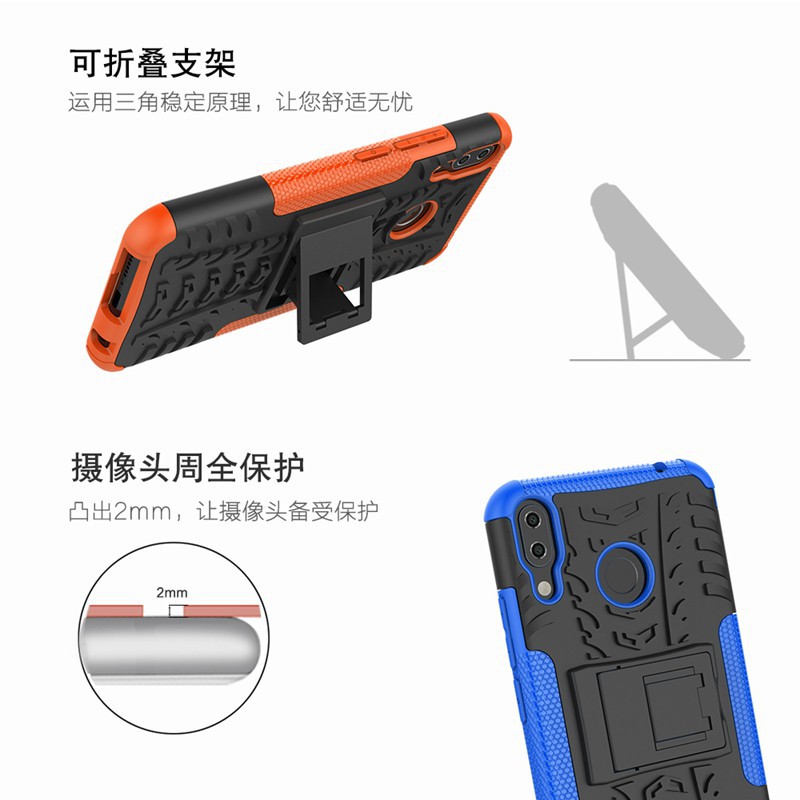 Ốp Điện Thoại Nhựa Cứng Pc Tpu Dẻo Chống Sốc Có Giá Đỡ Bảo Vệ Cho Asus Zenfone 5 Ze620kl / 5z Zs620kl X00qd