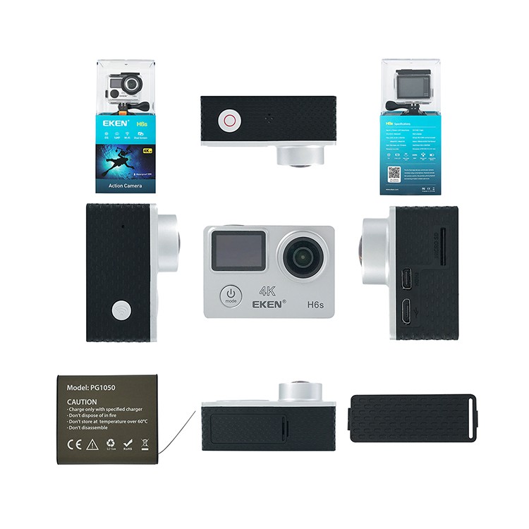Camera hành trình EKEN H6S tặng 1 pin zin, 1 sạc đôi, camera hành động 4k wifi | BigBuy360 - bigbuy360.vn