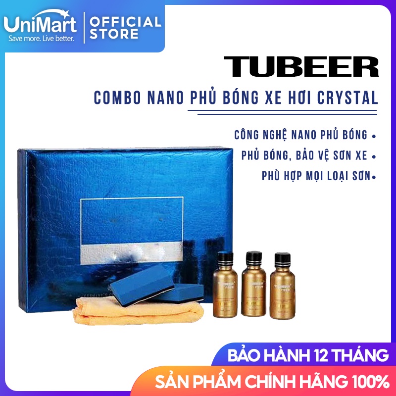 Combo Dung Dịch Sáp Phủ Bóng Nano Chống Xước Liquid Glass Crystal Tubeer BT102 | UniMart Official Store