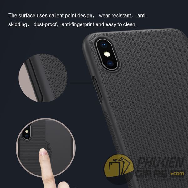 Ốp lưng iPhone X/XS Nillkin Super Frosted Shield - Hàng Chính Hãng