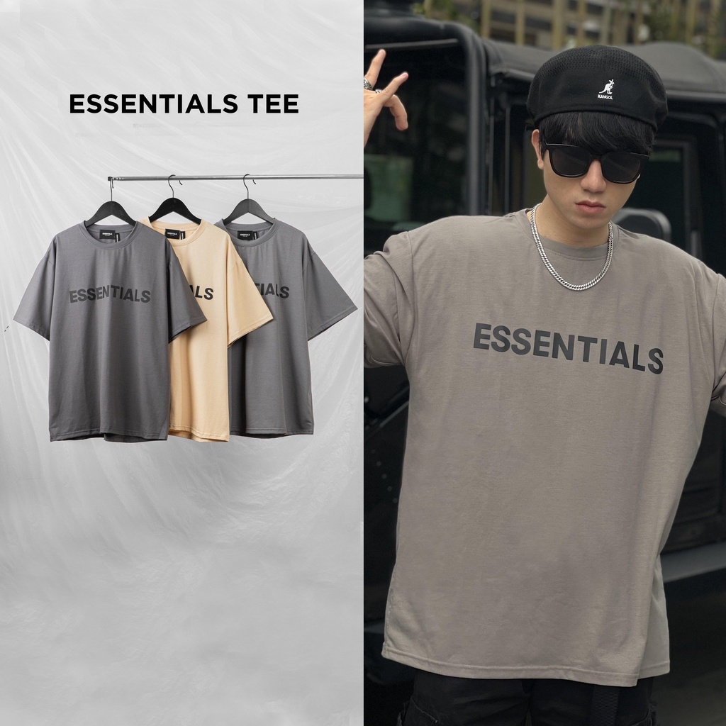 Áo thun in cao su Essentials cao cấp , áo phông T shirt nam nữ unisex , MSW Town