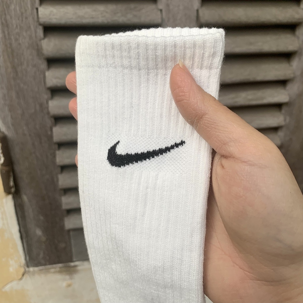 Tất vớ nam nữ cổ cao màu trắng đen thời trang vải cotton dày cao cấp ARIOSO T02