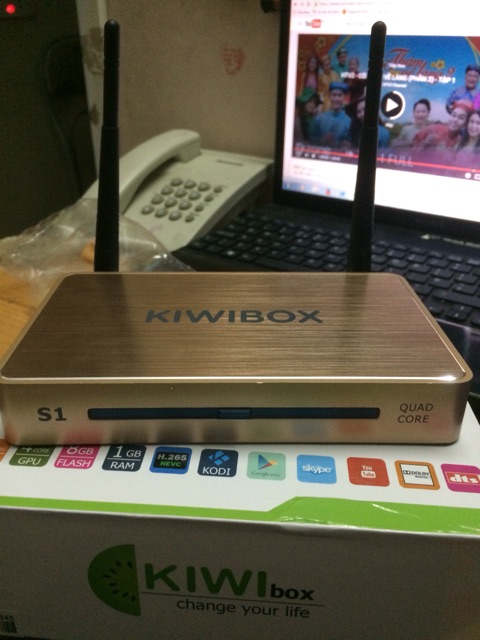 Android Tivi Box Kiwi S1 + Chuột ko dây