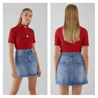 Mã BK01 - CHÂN VÁY JEAN NỮ BERSHKA THẦN THÁNH ( kèm hình thật )