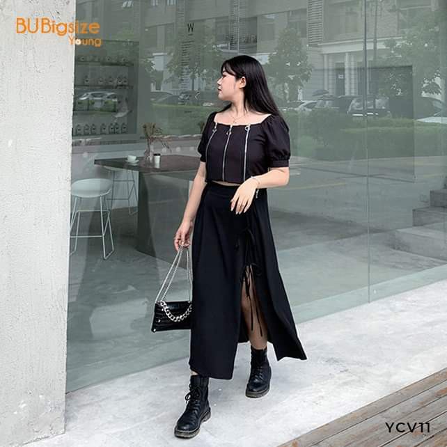 Bigsize - Chân váy nơ hack dáng có quần trong 60-90kg Ms133