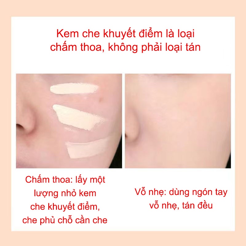 Kem Che Khuyết Điểm KISS BEAUTY Lâu Trôi Che Phủ Toàn Diện, Che Phủ Tốt, Kiềm Dầu, Trang Điểm Tự Nhiên