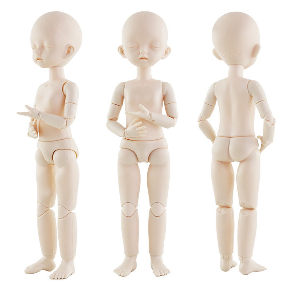 New Cute 1/6 Jointed Doll Body with Head Parts for BJD Doll Accessories