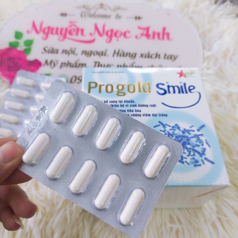 Men tiêu hoá Progold Smile  - Phục hồi hệ vi sinh hệ tiêu hoá hộp 100 viên