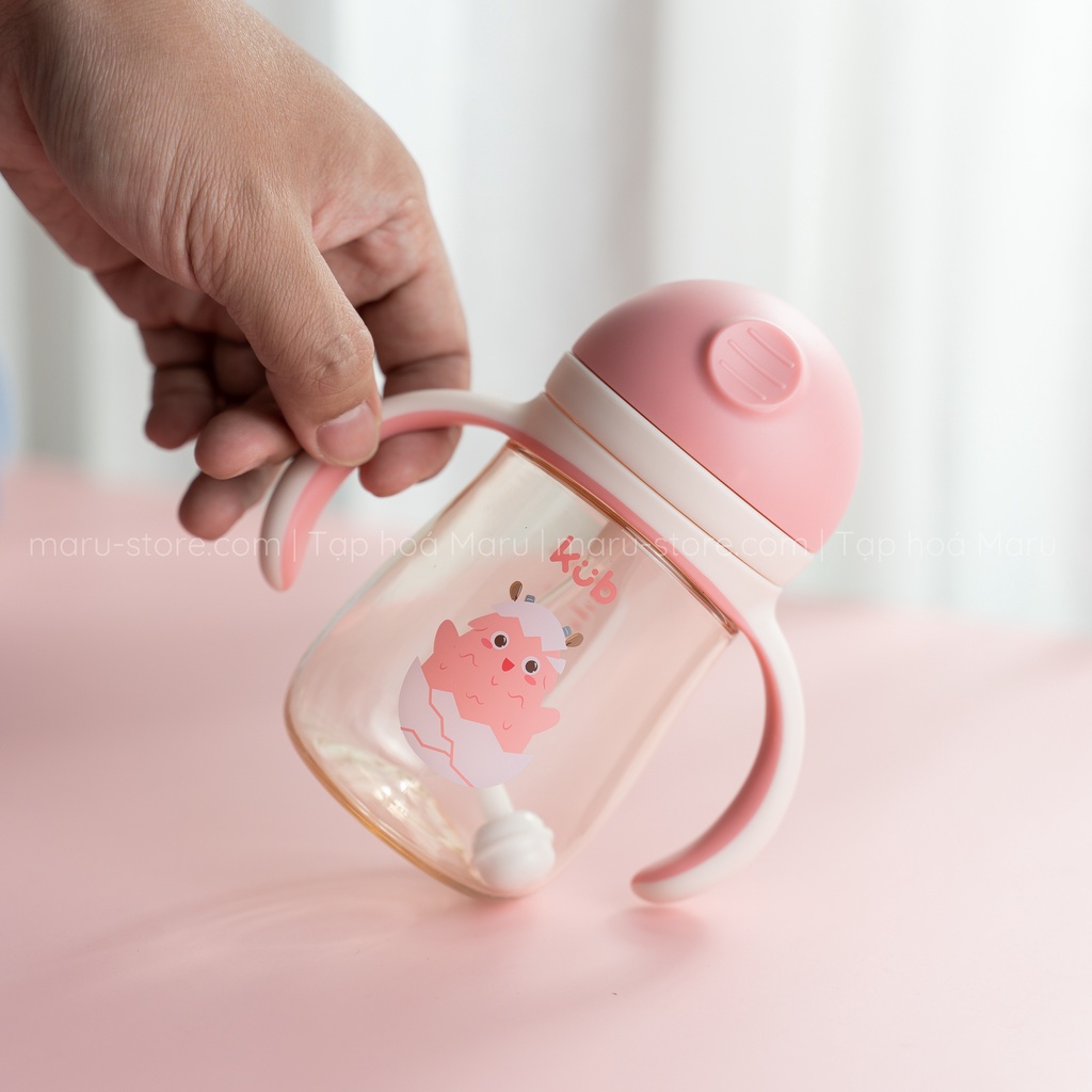 Bình nước chống sặc cho bé 240ml bằng nhựa Tritan và PPSU | KUB