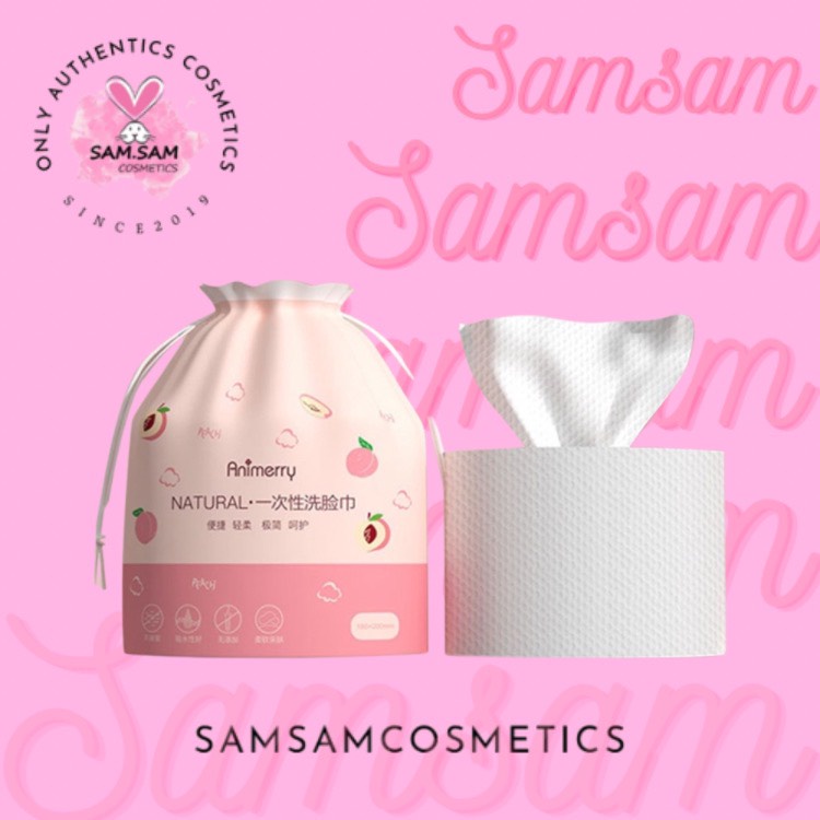 Khăn Mặt Khô Animerry Natural - Khăn Dùng 1 Lần Cuộn 40 Khăn