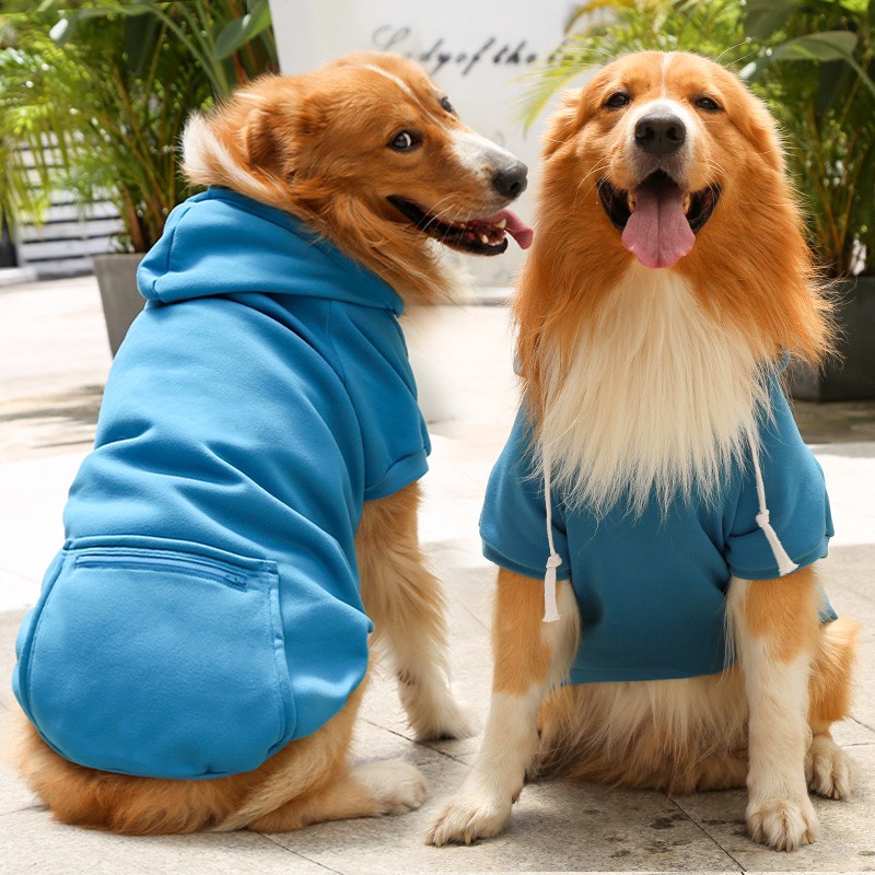 Áo cho chó lớn kiểu dáng hoodie nhiều màu sắc - Áo nỉ có mũ cho cho thú cưng đến 40kg