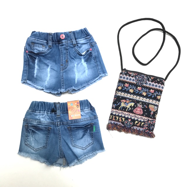 Quần sort jean giả váy